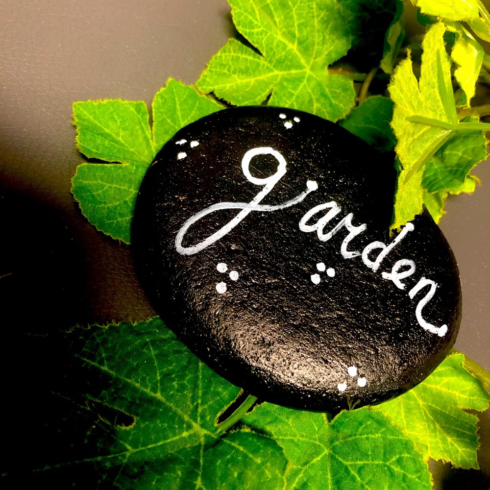 Black Stone Garden Rock